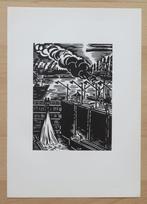 Houtsnede van Frans Masereel: DE SLUIS VAN GENK, Verzenden
