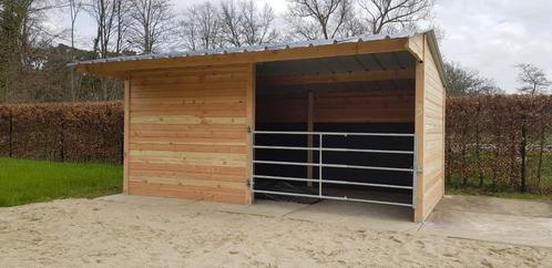 Schuilhok 3x6m met voorwand in massief Douglashout NIEUW, Dieren en Toebehoren, Stalling en Weidegang, Opfok, Stalling, Weidegang