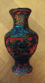 Ancien vase chinois en laque de cinabre, Enlèvement ou Envoi