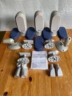 Vijf Sony speakers SS-V703 + staanders + monteersets, Ophalen of Verzenden, Gebruikt, Front, Rear of Stereo speakers, Sony