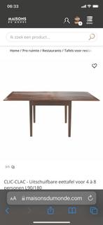 Tafel uitklapbaar 90x90. Of 90x180, Huis en Inrichting, Ophalen, Zo goed als nieuw