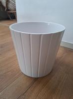 Grote witte bloempot, Gebruikt, Rond, Tuin, Minder dan 40 cm