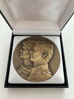 bonzen medaille Koning Filip Koningin Mathilde, Ophalen, Brons