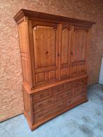 Massief grenen wandkast/buffetkast 167cm (2 delen ), Ophalen, Gebruikt