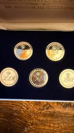 Set 5 zilveren munten Belgische Dynastie 1981 Proof, Ophalen of Verzenden, Zilver