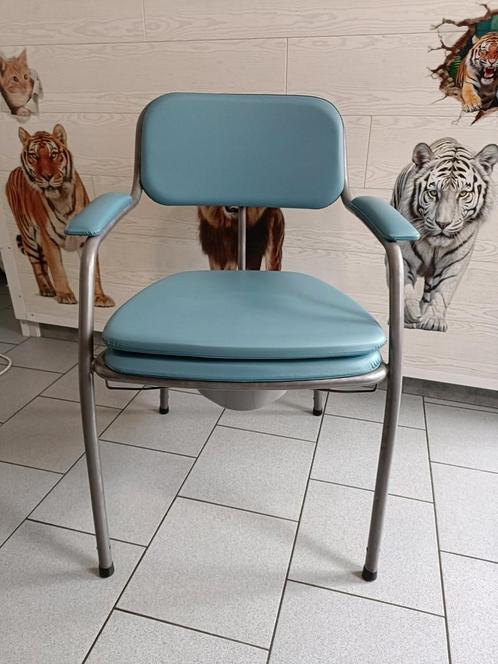 Chaise percée avec Seau hygiénique 53cm d'assise nikel, Divers, Matériel Infirmier, Enlèvement