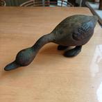 Gietijzeren eend, Tuin en Terras, Tuinbeelden, Ophalen, Gebruikt, Metaal, Dierenbeeld