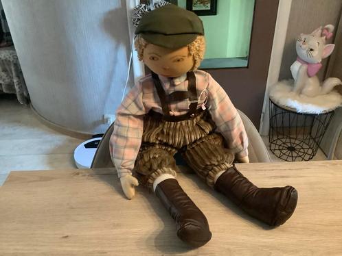 Handgemaakte boeren jongen pop (60 cm), Verzamelen, Poppen, Nieuw, Pop, Ophalen of Verzenden