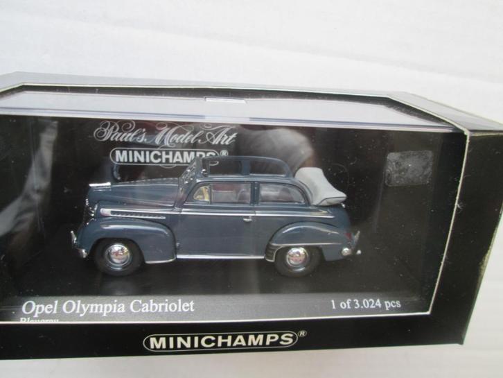 Opel Olympia 1952 Cabrio graublau 1:43 von Minichamps, Hobby en Vrije tijd, Modelauto's | 1:43, Zo goed als nieuw, Auto, MiniChamps