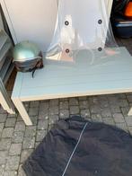 Vespa helm/scherm/beenbescherming, Fietsen en Brommers, Ophalen