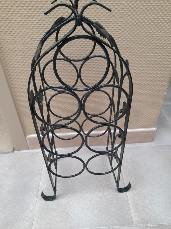 Decoratief groen wijnrek, Huis en Inrichting, Woonaccessoires | Wijnrekken, Zo goed als nieuw, 50 tot 75 cm, Metaal, 5 tot 15 flessen