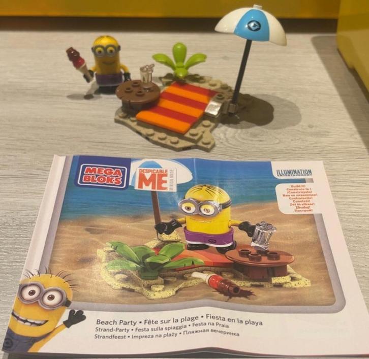 Mega Bloks Despicable Me - Beach Party, Kinderen en Baby's, Speelgoed | Bouwstenen, Zo goed als nieuw, Megabloks, Ophalen of Verzenden