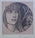 ERNST FUCHS / AURA / KLEURETS / 52x39cm / SIG, Ophalen of Verzenden