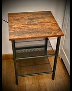 1 Bijzettafel industrieel - Hout/metaal, Enlèvement, Comme neuf, Bois