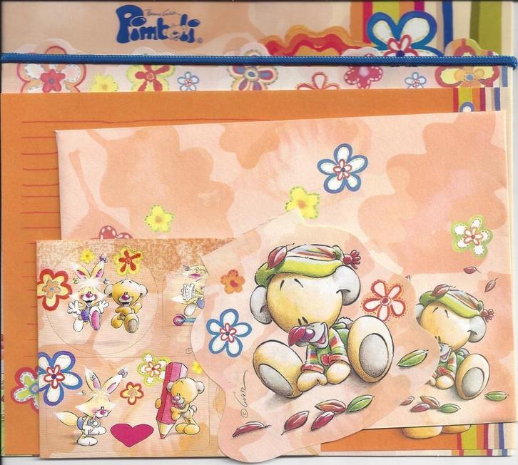 Pimboli briefpapier nr. 7 met mapje, Verzamelen, Diddl, Zo goed als nieuw, Papier, Kaart of Schrift, Pimboli, Ophalen of Verzenden