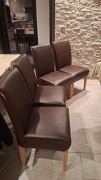 4 chaises de salle à manger GRATUITES, Brun, Enlèvement, Utilisé, Autres matériaux