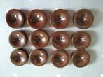 Lot de 12 boutons des années 50 bruns +/- 26 mm, Antiquités & Art, Enlèvement ou Envoi