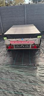 Aanhangwagen , remorq ,Trailer, enkelas 750KG met afdekzeil, Auto diversen, Aanhangers en Bagagewagens, Ophalen, Gebruikt