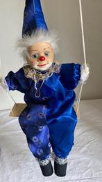Marionet/Clownpop om op te hangen met schommel., Verzamelen, Poppen, Ophalen of Verzenden, Zo goed als nieuw, Pop