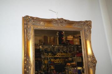 Antieke gouden Barok spiegel L 64 B 53 dikte kader 7cm