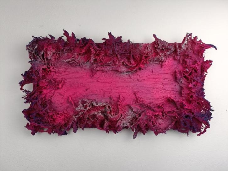 Pink Mirror, Antiek en Kunst, Kunst | Schilderijen | Abstract, Ophalen of Verzenden