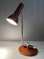 Hala jaren '70 bureaulampje bruin / chroom schaars model, Verzenden