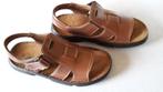 Lederen herensandalen, Vêtements | Hommes, Chaussures, Comme neuf, Brun, Sandales, Enlèvement ou Envoi