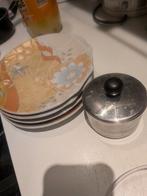 Borden en suikerpotje, Huis en Inrichting, Ophalen, Gebruikt, Bord(en)
