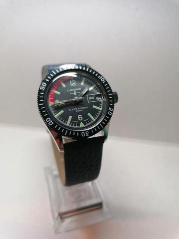 Nos lucerne diver plongeur '70 s horloge montre