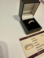 Gouden ring met diamantjes, Handtassen en Accessoires, Ringen, Ophalen, Zo goed als nieuw, Goud
