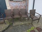 Tuin- en terrasstoelen, 4 stuks Metalen frame, Ophalen, Zo goed als nieuw, Stoel