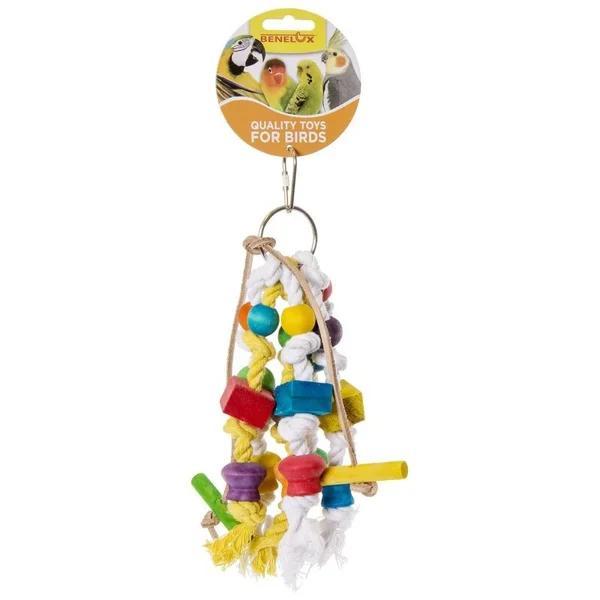 KNOOPTOUW VAN 25 CM, Dieren en Toebehoren, Vogels | Toebehoren, Nieuw, Speelgoed, Ophalen