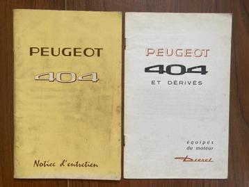 Notice d'entretien Peugeot 404 de 1969 / 1970 + suppl Diesel