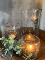 Set windlichten metal chips PUUR Wonen, Huis en Inrichting, Woonaccessoires | Kandelaars en Kaarsen, Ophalen of Verzenden, Zo goed als nieuw