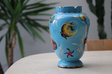 Vase aux poissons céramique Monaco Monazur vintage 1960 déco
