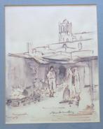 MARK MACKEN / ORIENTALISME / ORIGINEEL WERK / 52x45cm KADER, Ophalen of Verzenden