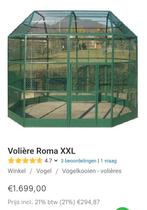 Super grote buitenvolière Roma XXL, Dieren en Toebehoren, Vogels | Hokken en Kooien, Ophalen, Gebruikt, Metaal, Volière