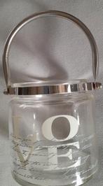 2 windlichten met Chrome handvat 20 x 10 cm., Antiek en Kunst, Ophalen of Verzenden