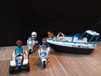 Playmobil douaneboot - 2 moto´s - quad en 3 mannetjes, Kinderen en Baby's, Speelgoed | Playmobil, Ophalen, Zo goed als nieuw