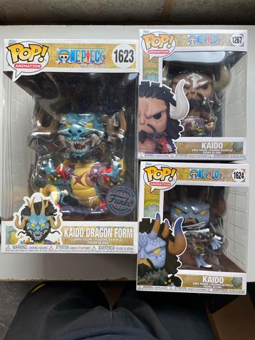 Set van 3 Funko Pop Kaido Beast-figuren beschikbaar voor biedingen