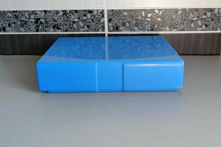 Boterhamdoos - Blauw - Kinderen - School - €1,25, Diversen, Schoolbenodigdheden, Gebruikt, Ophalen