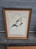 lithographie jeune femme signe alfred moitroux, Antiquités & Art, Art | Lithographies & Sérigraphies, Enlèvement ou Envoi