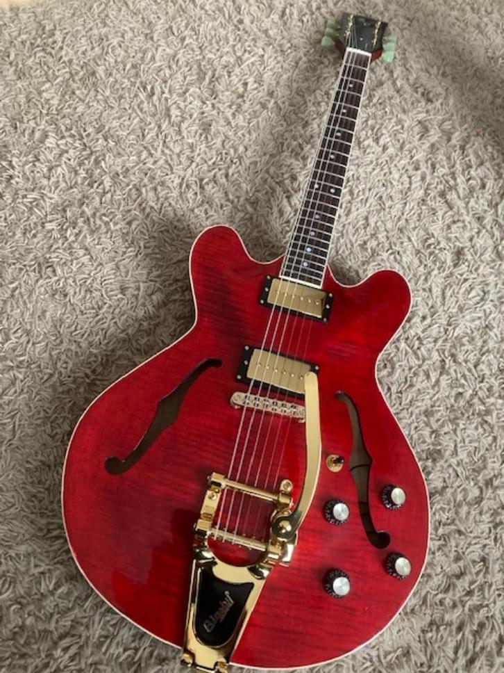 ES 335 custom kwaliteit, handgebouwd, Muziek en Instrumenten, Snaarinstrumenten | Gitaren | Elektrisch, Zo goed als nieuw, Overige merken