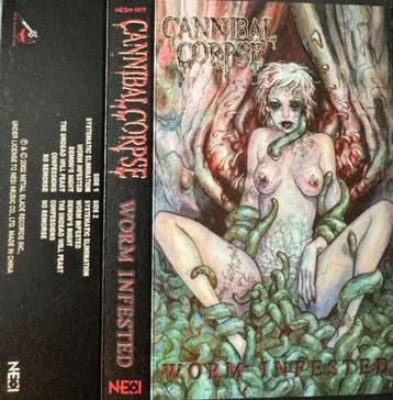 Cannibal Corpse ‎– Worm Infested(cassette :groen of zwart)  beschikbaar voor biedingen