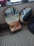 2 Ovale spiegels met zilverglas, Ophalen, Minder dan 50 cm, Gebruikt, Minder dan 100 cm