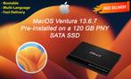macOS Ventura 13.6.7 Pré-Installé PNY SSD 120 Go OS X OS X, Informatique & Logiciels, Systèmes d'exploitation, MacOS, Envoi, Neuf