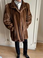 Prachtige bruine nertsmantel  - Théo Vanderwauwer, Ophalen, Gedragen, Maat 42/44 (L), Bruin