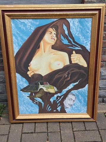 huile sur toile hommage dali signe mz julito 98  beschikbaar voor biedingen