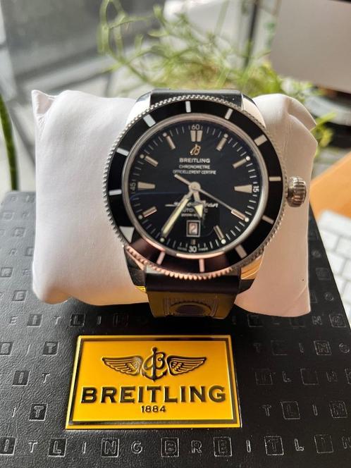 Breitling super ocean Heritage 46, Handtassen en Accessoires, Horloges | Heren, Zo goed als nieuw, Polshorloge, Breitling, Staal