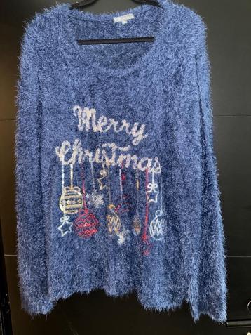 Pull TQF marine à motif Noël, Neuf, Taille 46/48 (XL) ou plus grande, Enlèvement ou Envoi, Bleu